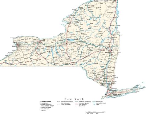 Printable Map Of Ny State