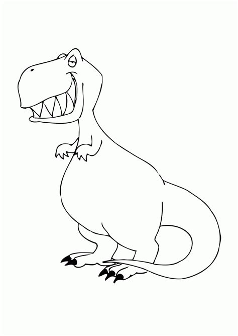 Doe je ook gezellig met hem mee? Cute T-rex Coloring Page - Coloring Home