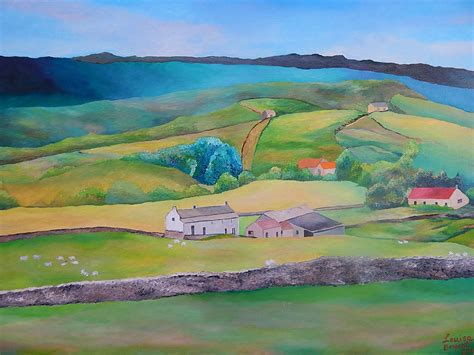 Original Acrylic Painting Beautiful Countryside 18 X 24 On Canvas