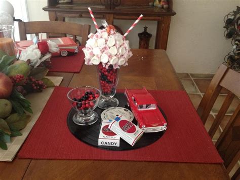 See more ideas about 50s diner, retro diner, diner decor. 1950's theme centerpiece - Yahoo Search Results | Grease ...