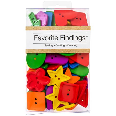 Favorite Findings Value Shapes Assorted Size Sew Thru Buttons 312