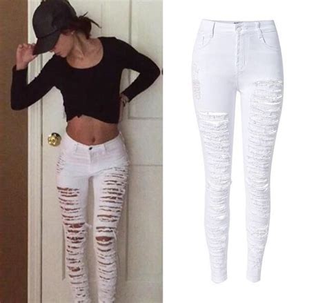 Tight Ripped Jeans Womens Ripped Jeans Skinny Jeans Style Jeans Women