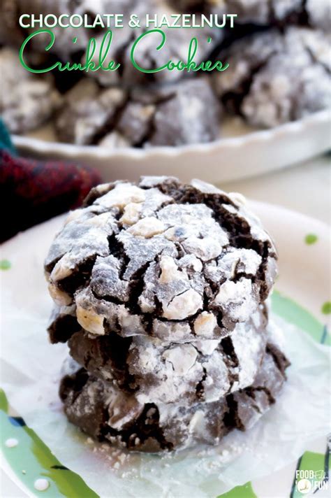 Chocolate Crinkle Cookies With Hazelnuts Food Folks And Fun