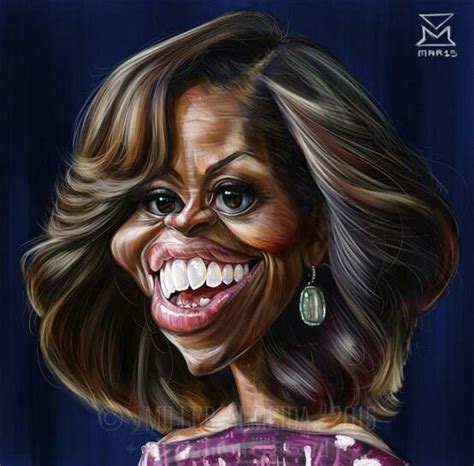 Michelle Obama Celebrity Caricatures Funny Caricatures Cartoon Faces