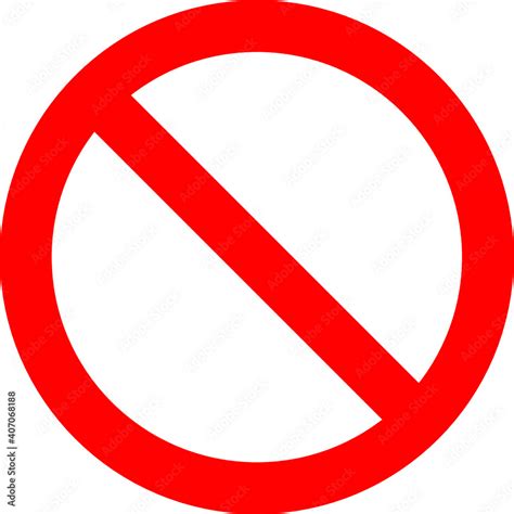 Prohibited And Forbidden No Red Circle With Slash Sign On Transparent