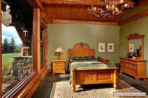 Paint the walls in spruce green for a soothing, natural feel. Log Cabin Home Decor -- Bedrooms, Bathrooms . . . . . and ...
