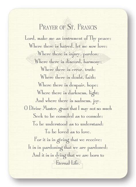 Prayer Of St Francis Maison De Papier