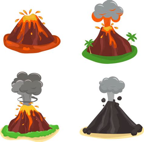Royalty Free Volcanic Crater Clip Art Vector Images