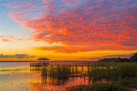 Lake Tohopekaliga Florida Boardwalk Pier Sunset Fine Art Photos By
