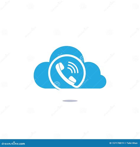 Telephone And Cloud Logo Template Design Stock Vector Illustration