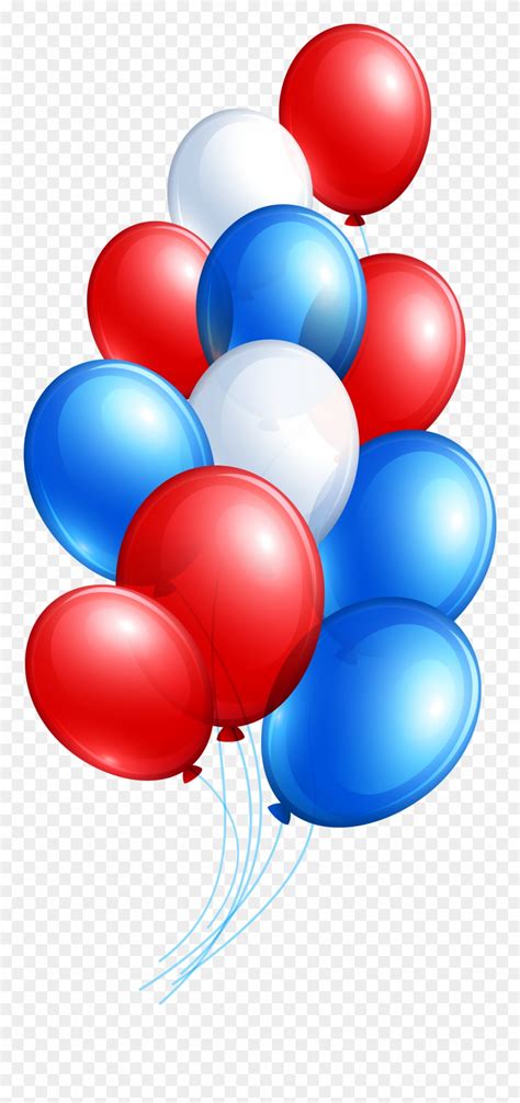 Download Red And Blue Balloons Transparent Background Clipart 34545