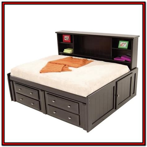 Full Bed With Drawers Plans Bedroom Home Decorating Ideas M9qxmmv81j