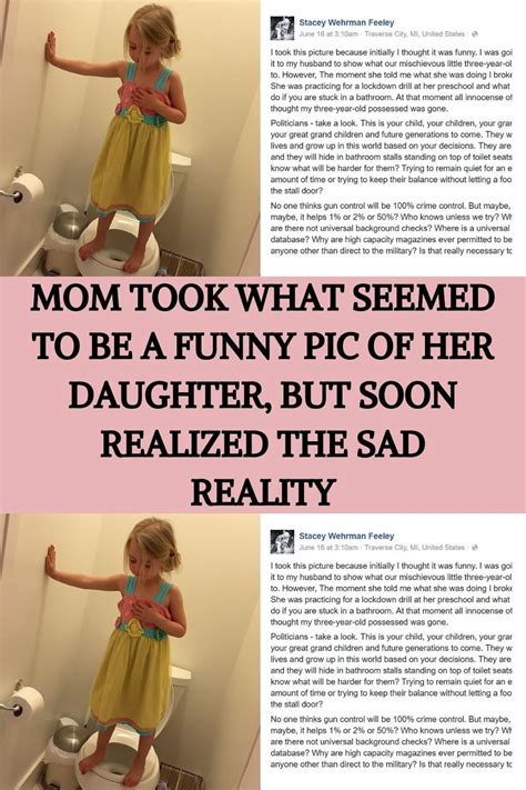 mom took what seemed to be a funny pic of her daughter but soon realized the sad reality artofit