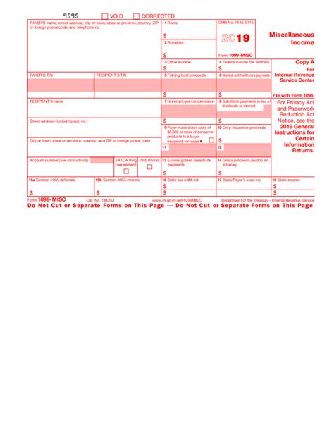 form 1099 misc printable