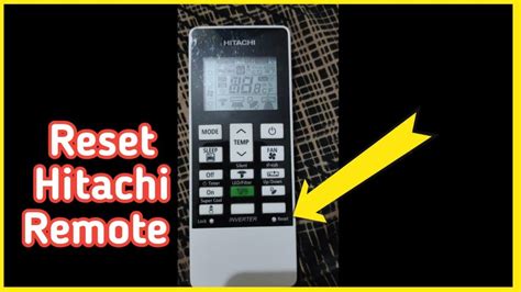 How To Reset Hitachi Ac Remote Hitachi Ac Remote Functions Hitachi Ac Remote Control Youtube