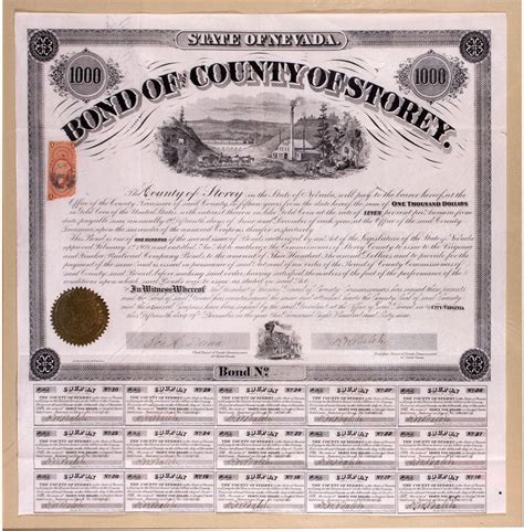 Read on to find out whether they are still as good a i was tidying my documents the other day and came across an old premium bond certificate that i. Storey County Bond Certificate, NV - Virginia City,Storey ...