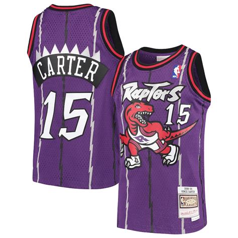 Mitchell And Ness Vince Carter Toronto Raptors Youth Purple Hardwood