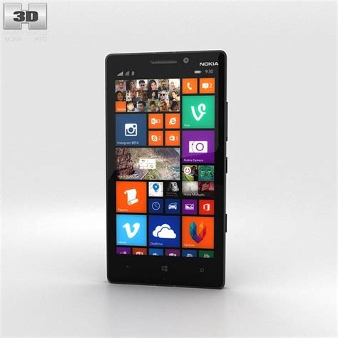 Nokia Lumia 930 Черный 3d Модель 49 Max Obj Ma Lwo Fbx C4d