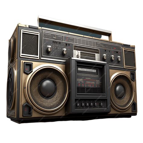 Premium Photo | Vintage boombox icon 1980s Boom Box Cassette Tape