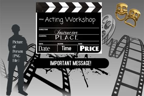 Acting Workshop Template Postermywall