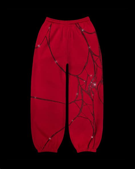 Poison Rhinestone Sweatpants Red Named Collective