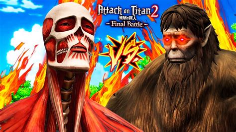 El Titan Colosal De Armin Vs El Titan Bestia Attack On Titan 2 Final