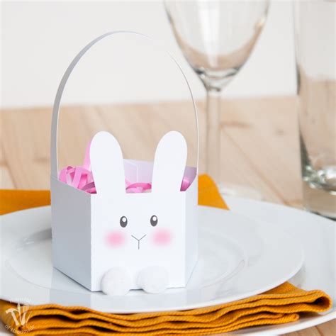 Simple Printable Bunny Easter Basket • Crafting My Home
