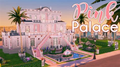 🎀 Get Famous And Basegame Only Pink Palace 💅 Sims 4 Speed Build