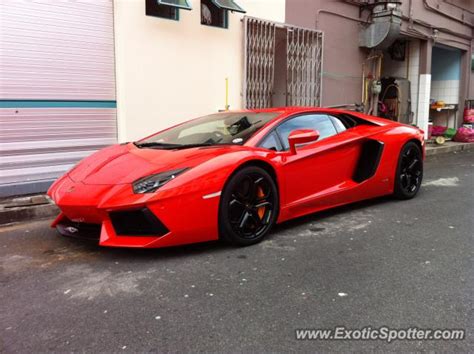 Lamborghini has been producing svs since they produce supercars. Lamborghini Aventador spotted in Miri, Malaysia on 01/29/2012