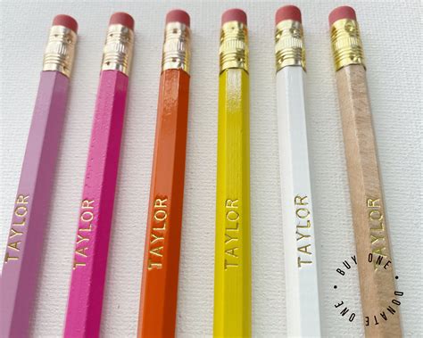 Personalized Pencil Set Customized Pencils For Kids Etsy