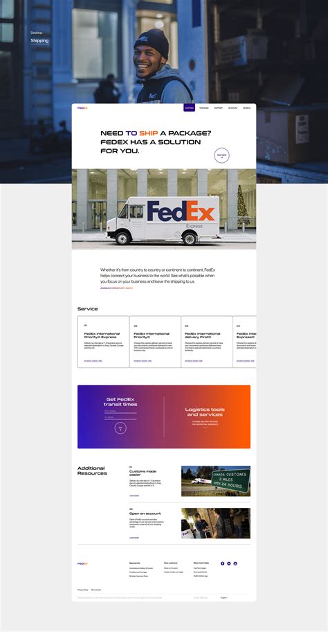 Fedex — Corporate Website On Behance