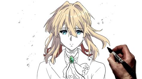 How To Draw Violet Evergarden Step By Step Youtube