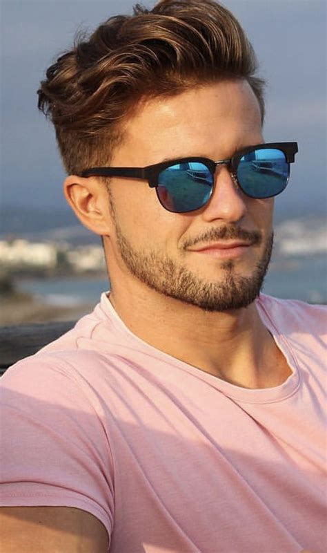 Blue Sunglasses Beard Styles For Men Blue Sunglasses Mens Hairstyles With Beard