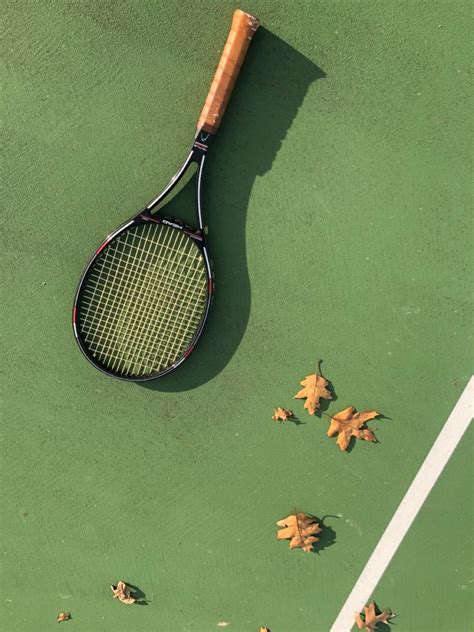 tennis racket in court photoshoot