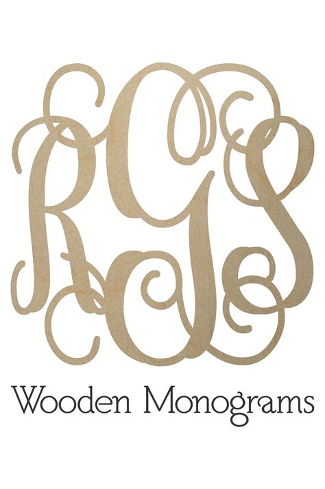 Wooden Monogram Letters | Unfinished Wood Monograms