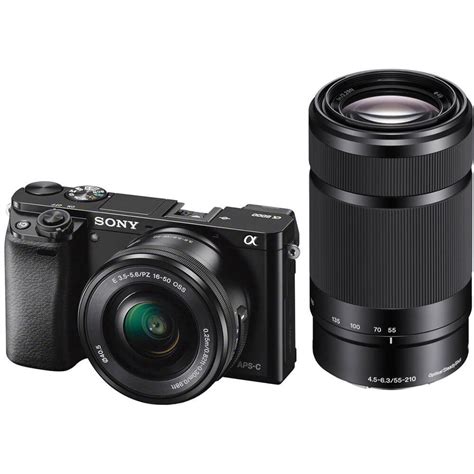 Sony Alpha A6000 W16 50mm And 55 210mm F45 63 Zoom Lens Compact System