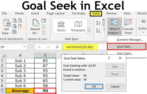 What Is A Goal Seek In Excel