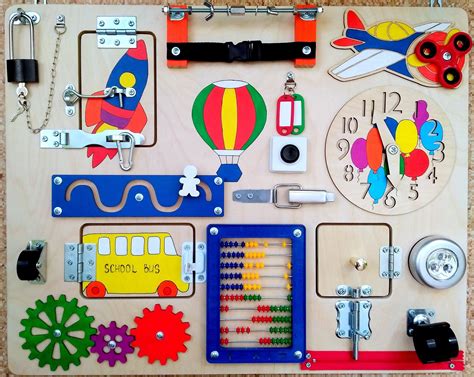 Busy Board Toddler Montessori Toys Toddler Activity Board Baby Etsy