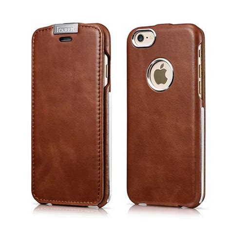 Classic Genuine Leather Full Screen Protective Flip Case Cover For