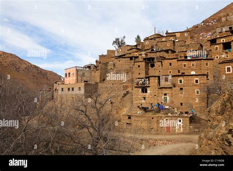 Berber Village In The Atlas Mountains Morocco Stock Photo Alamy