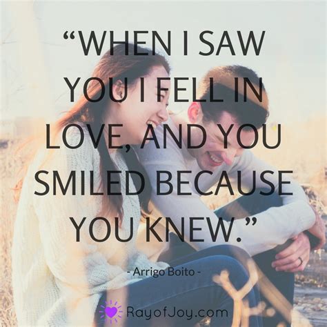 When I Saw You I Fell In Love And You Smiled Because You Knew Ray