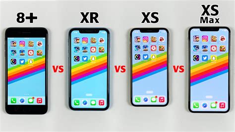 Iphone Plus Vs Iphone Xr Vs Iphone Xs Vs Iphone Xs Max Speed Test In