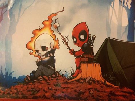 Deadpool And Ghost Rider Go Camping By Danny Silva 10 20