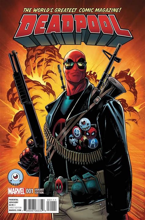 Deadpool 1 Variant Cover Third Eye Comics Exclusive Deadpool Bugle