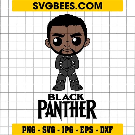 Superhero Black Panther Svg Mockup And Png Files Svgbees