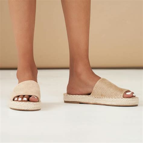 42 Off On Ladies Open Toe Espadrille Slides Onedayonly