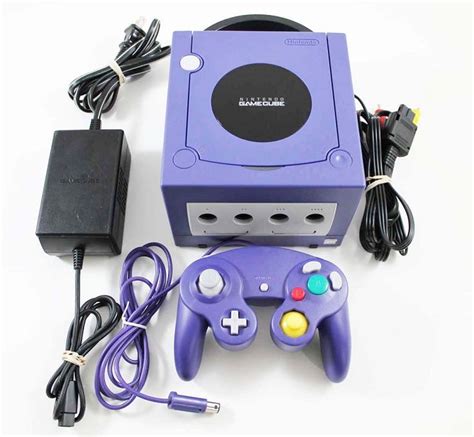 Nintendo Gamecube Indigo Purple System Console 1 Controller Bundle