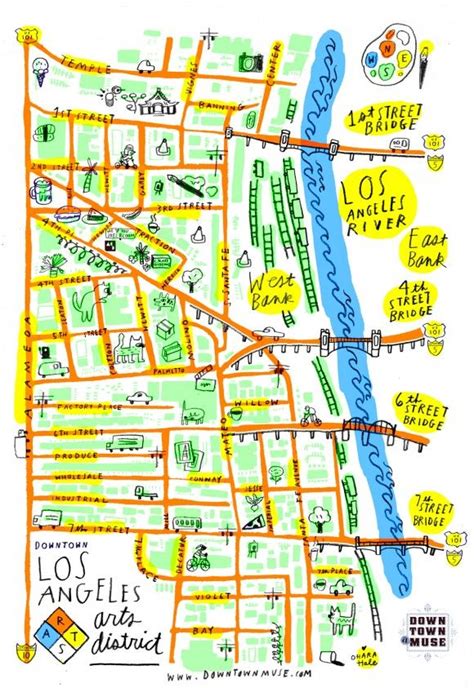 La Arts District Map Digital Edition Serigraph