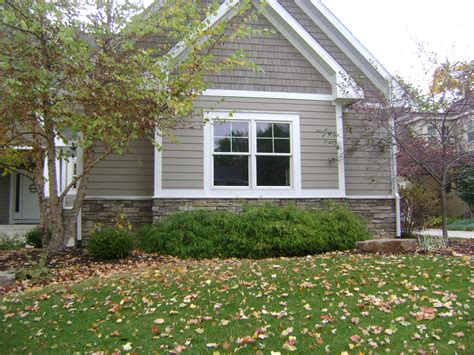 Taupe Exterior White Trim I Wonder If I Could Put Shingling Anywhere