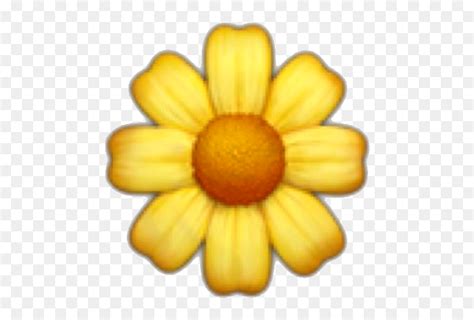 Iphone Yellow Flower Emoji Hd Png Download Vhv